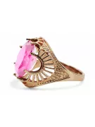 Originálny produkt Vintage 14k s ružovým zlatým ametystovým krúžkom vintage unikátny VRC003R